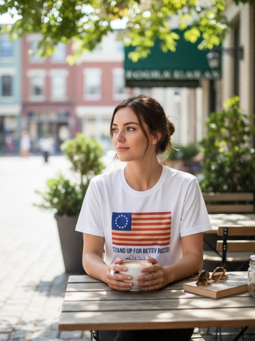 Stand Up‎ For Betsy Ross Graphic T-Shirt Rush Limbaugh Show White Sz S #202B